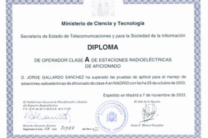 Diplomas Operador