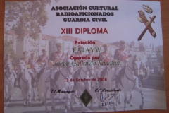 XIII_Diploma_Asociacion_Cultural_Radioaficionados_Guardia_Civil